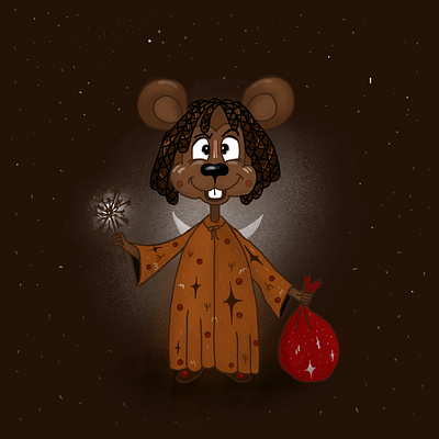 Christmas Mouse 2d character childrens illustration christmas illustration дизайн иллюстрация характер