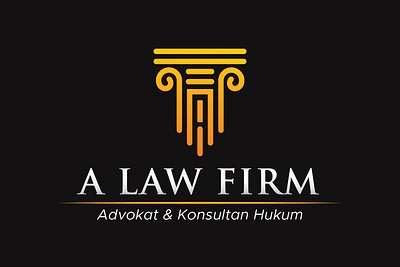 "A" Law Firm Logo attorney fresh gold greek idea law firm lawyer logo logo design pillars