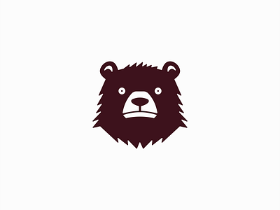 Wide Eyed Bear Logo animal bear branding character design emblem entertainment fun icon illustration logo mark mascot nature playful sports vector