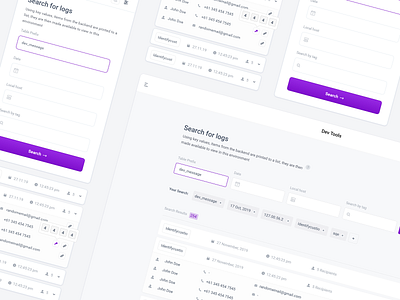 Developer Tools button clean clean ui code dashboard design desktop dev development email input interface minimal modules search tech tool uiux user interface web