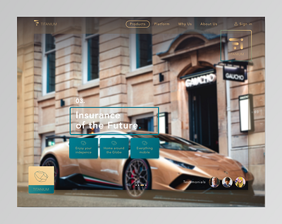 Insurance User Experience design flat insurance landing page login page premium product page ui