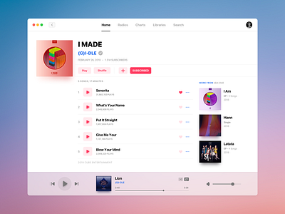 Apple Music (Concept) apple music design design concept desktop app ui design ux design