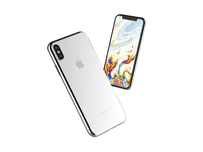 iPhone X art 3d apple iphone iphone x iphone11 monochrome visualization white