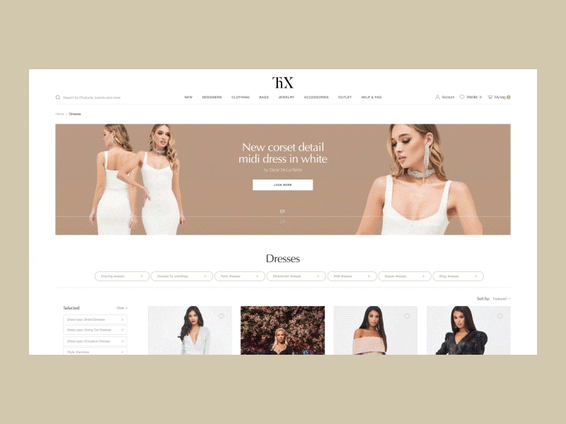 Thx store. Catalog page beauty clothes ecommerce fashion girl minimal store ui ux web