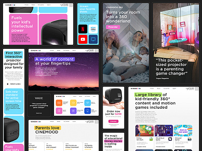 Cinemood 360 Landing page animation apple interface landing landing design landing page motion ui ux uidesign