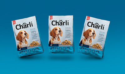 Dogs food Charli animal branding design dog food logo pack packaging typography