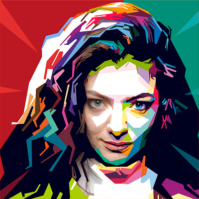 Lorde Popart animation design digital illustration illustrations popart portrait vector vector illustration wpap