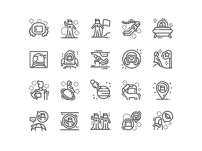 Cosmonaut Icons astronaut character cosmonaut galactic helmet icon icons perfect pixel space spaceman spaceship