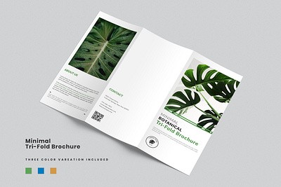 Minimal Tri-Fold Brochure Template botanical brochure brochure layout brochure template clean brochure creative elegant brochure layout minimal branding minimal brochure minimalist modern modern brochure multipurpose multipurpose template professional simple brochure trifold brochure