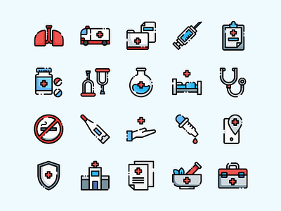 medical icon set ambulance doctor flat for sale icon medical ui