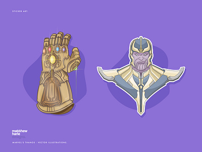 Marvel's Avengers Villain Thanos - Vector Illustrations. design flat vector graphic design illustraion art illustration illustration design illustration digital illustrations illustrator logo logodesign sticker design vector vector artist vector artwork vector design vector graphic vector illustration vectorart