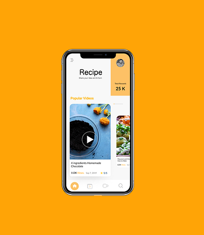 Recipes branding design mobile app design ui ux