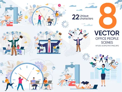 Office People Vector Scenes adult business businessman caucasian colleagues cooperation corporate group occupation office people person professional successful talking team teamwork work working young