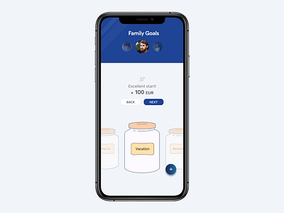 Family Goals Concept I iOS bank banking budget clean concept family goals invision invision studio invisionstudio ios management money savings transactions ui uiux wallet