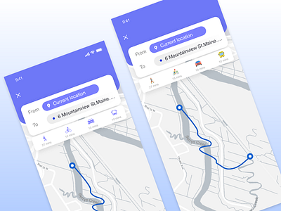 Map Screen map navigation ui ux