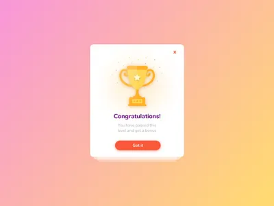 Pop Up Overlay app appdesign congratulations dailyui mobiledesign overlay popup ui uidesign uiux uiuxdesign userinterface uxdesign