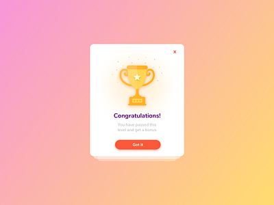 Pop Up Overlay app appdesign congratulations dailyui mobiledesign overlay popup ui uidesign uiux uiuxdesign userinterface uxdesign