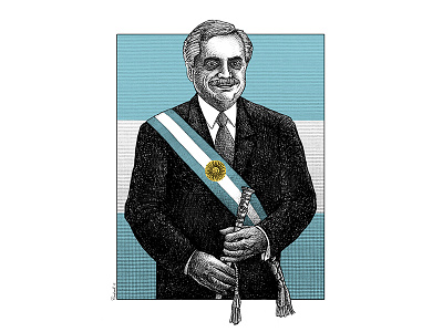 Alberto Fernández alberto fernandez argentina blanckandwhite character art characterdesign comicart draw emiliano raspante illustration illustration art ink wash pen art pencil drawing preseident