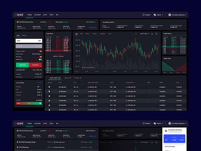 Qume Trading Platform bitcoin bitcoin exchange bitcoins buy chart creative crypto crypto exchange dark ui eth market sell trade ui user experience user interface ux