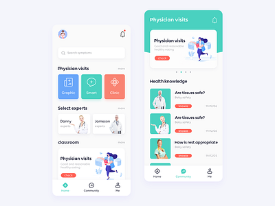 Medical application animation branding design illustrator minimal typography ui vector 插图