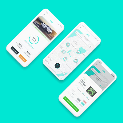 eVEE - Electric Car Charging App adobe xd app design designer dvait studio flat india indian ui ux