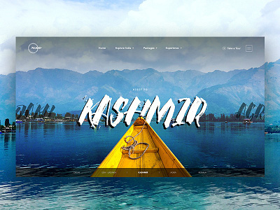 Travel Website india minimal modern parallex tour travel ui ux website