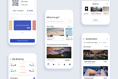 Mobile Travel-builder app airlines appartment flat journey mobile mobile design payment rent search ticket booking tickets travel ui ui design user experience user interface