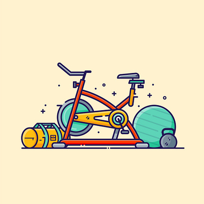 Fitness digital illustration flat design graphic design icon icon design illustration illustrator simple design vector