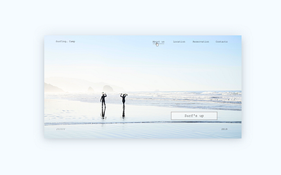 Surfing Camp grid design landing landing page minimal web design minimal website sport surf surfing travel ui uidesign web