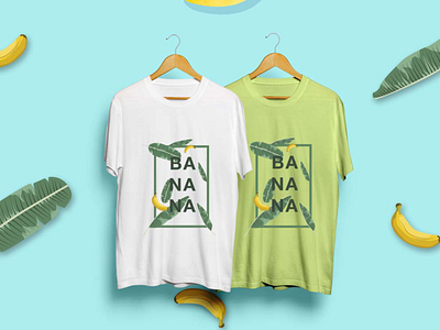 Banana Box banana banana leaf bananas fruit illustration pattern tropical tshirt