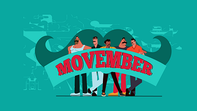 Movember andrology charcters illustration illustrator men motiongraphics movember vector