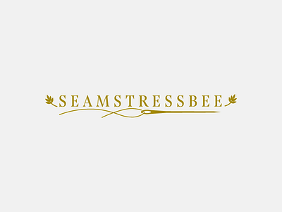 Seamstress Bee for Dribbbs bee branding circles elder flower geometric logo minimal needle pollen seamstress serif shapes thread vintage