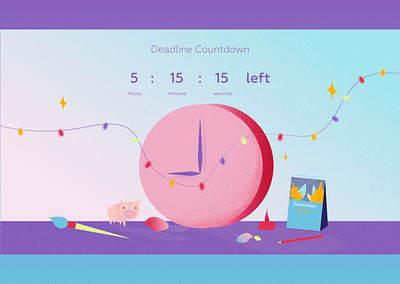 Daily UI #014 - Countdown Timer (Deadline Countdown) adobe art countdown timer dailyui dailyui 014 design gradient grain illustration illustration art illustration design illustrator photoshop uiux uiuxdesign vector vector art vector illustration vectorart webdesign