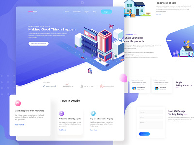 Real Estate Homepage clean design dribbble best shot homepage design illustration landing page real estate agency real estate app real estate landing page realestate typography ui ux website