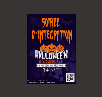 Event poster advertising affiche design drawing halloween illustration illustrator party school vector