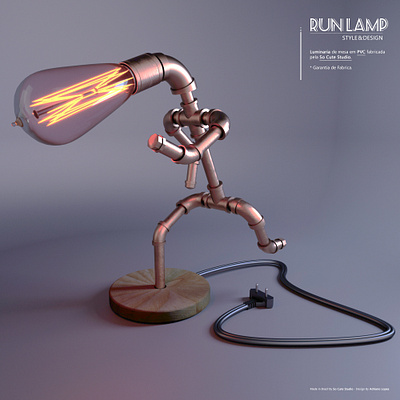 Running Lamp - So Cute Studio adobe photoshop art direction art director cinema 4d design logo octane render product design