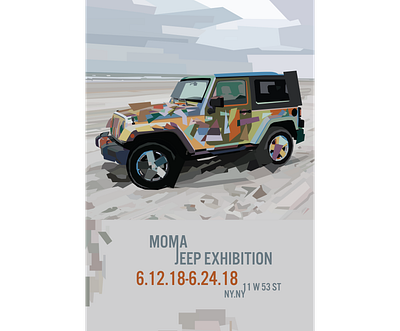 Jeep Wrangler - Cubism design digital digital illustration exhibit illustration poster vector