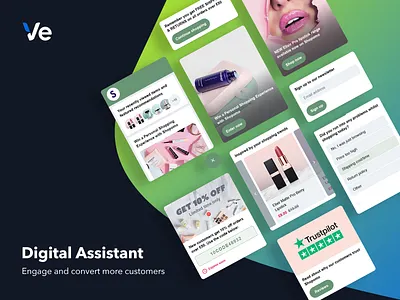 Digital Assistant Product Marketing Graphic branding customer experience ecommerce graphic graphic design live chat personalisation product marketing retail web