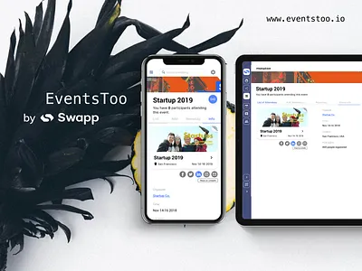 EventsToo by Swapp events interactive mobile organize platform saas ui ux web web design