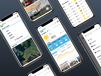 Weather app concept app ui design ux design weather