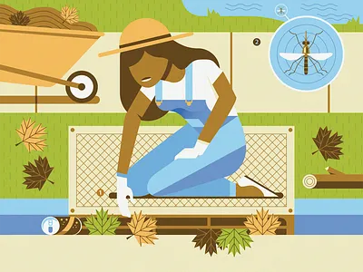 Keep Catch Basins Clean digital art illustration