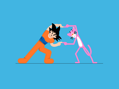 La Fusion 2d design dragonballz flatdesign fusion illustration illustrator panthererose vector