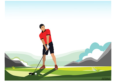 My golf boy. adobe illustrator charecter design design digital art digital illustration digital painting game game art game character game design golf golf ball golf club golf tournament golfing graphic graphic design icon player