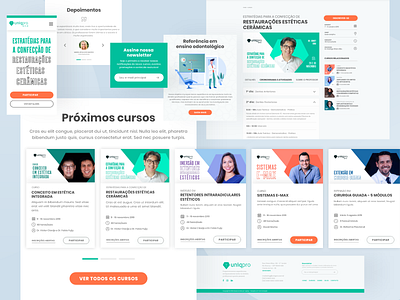 Dental Health Education Website class course dental dental health design education gui landing page odontology ui ui design user experience user interface ux design web