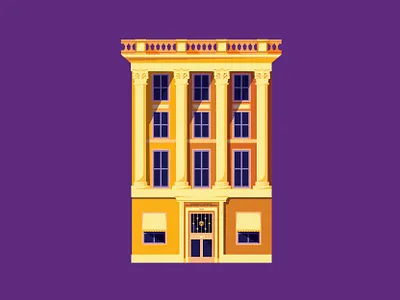 US Chamber of Commerce Building architecture building cass gilbert columns dc design facade front door illustration minimal modern us chamber of commerce vector washington washington dc windows