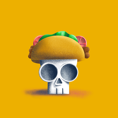 Death Over Tacos death depth design food foodporn illustration photoshop procreate skull tacos tacotuesday tuesday