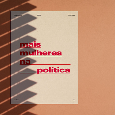 Women in politics - poster 2019 mockup politics poster shadow women