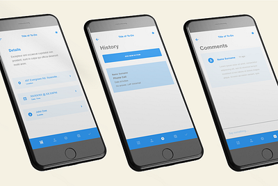 To-Dones app design prototype to do ui