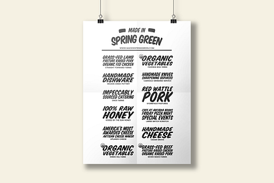 Made in Spring Green Poster branding design poster poster design typography