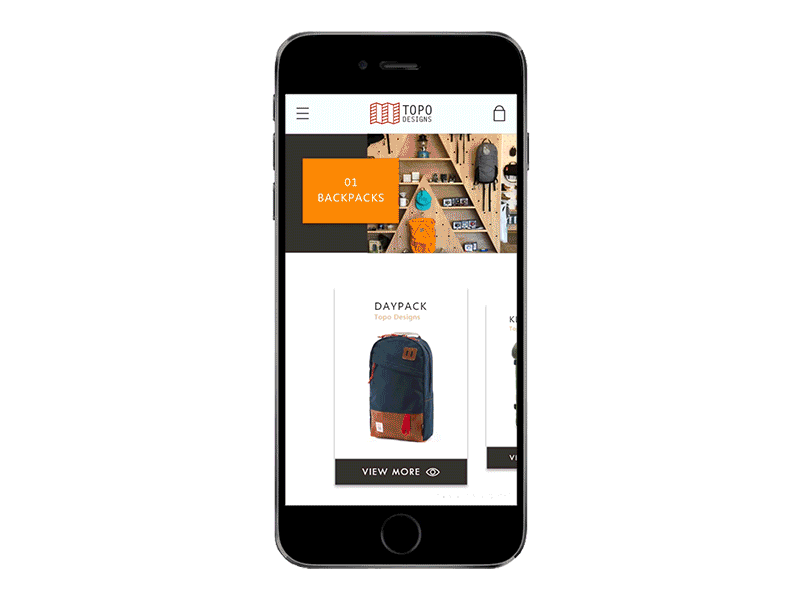 App prototype backpack interface mobile mobile app motion prototype ui uxui xd